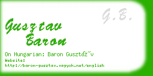 gusztav baron business card